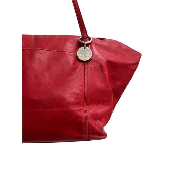 Hobo International Red Patti Leather Tote Shoulder Top Handle Bag - Picture 2 of 9